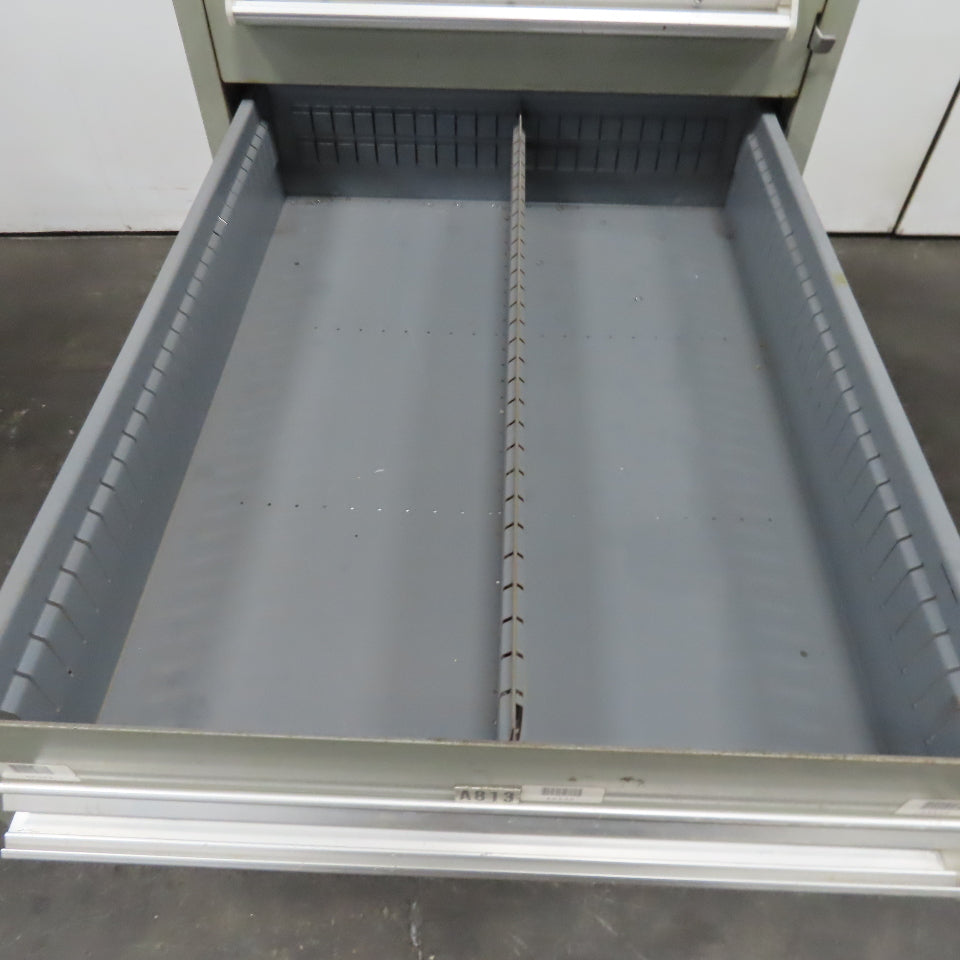 Stanley Vidmar 8 Drawer Small Parts Tools Storage Shop Cabinet 22.5" x 28" x 59"