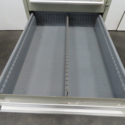 Stanley Vidmar 8 Drawer Small Parts Tools Storage Shop Cabinet 22.5" x 28" x 59"