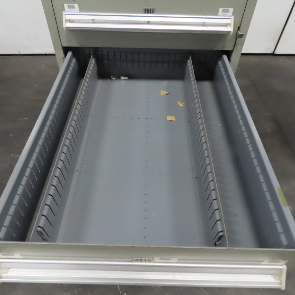 Stanley Vidmar 8 Drawer Small Parts Tools Storage Shop Cabinet 22.5" x 28" x 59"