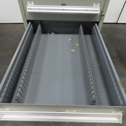 Stanley Vidmar 8 Drawer Small Parts Tools Storage Shop Cabinet 22.5" x 28" x 59"