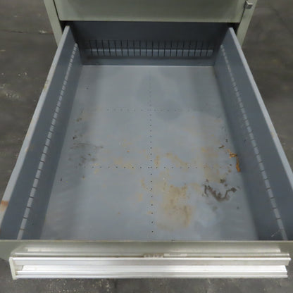 Stanley Vidmar 8 Drawer Small Parts Tools Storage Shop Cabinet 22.5" x 28" x 59"