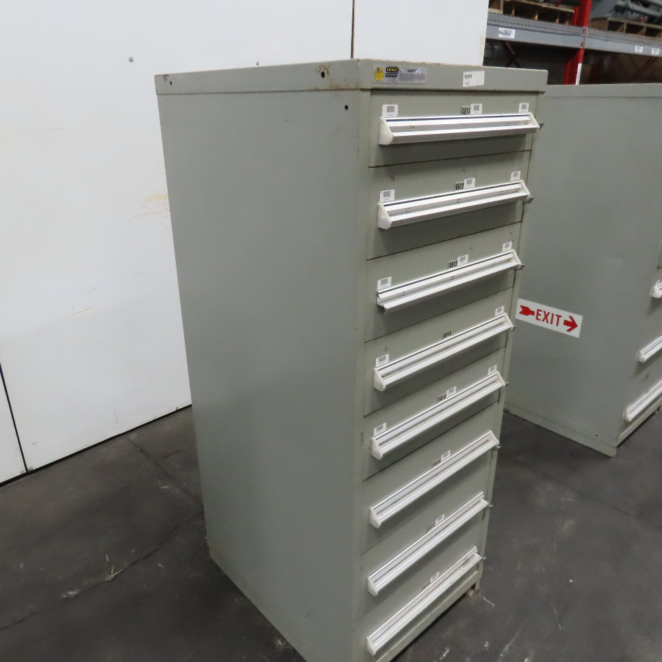 Stanley Vidmar 8 Drawer Small Parts Tools Storage Shop Cabinet 22.5" x 28" x 59"