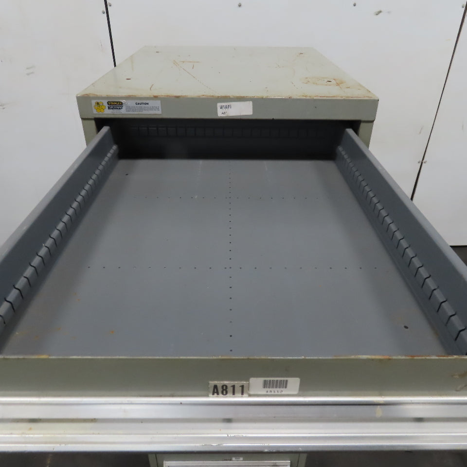 Stanley Vidmar 8 Drawer Small Parts Tools Storage Shop Cabinet 22.5" x 28" x 59"