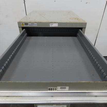 Stanley Vidmar 8 Drawer Small Parts Tools Storage Shop Cabinet 22.5" x 28" x 59"