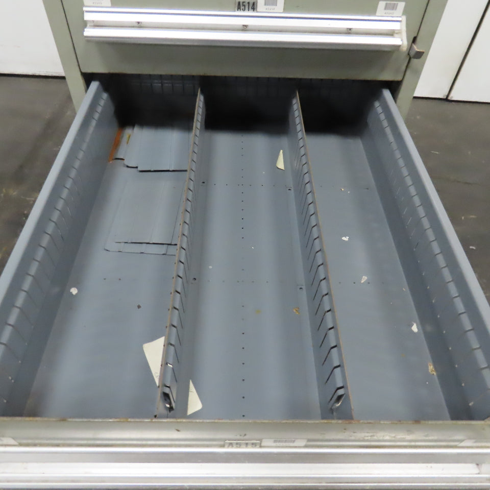 Stanley Vidmar 8 Drawer Small Parts Tools Storage Shop Cabinet 22.5" x 28" x 59"