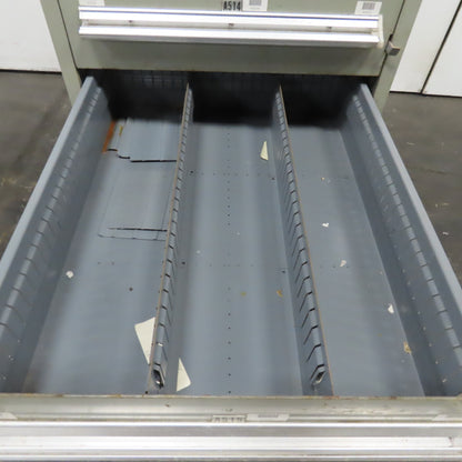 Stanley Vidmar 8 Drawer Small Parts Tools Storage Shop Cabinet 22.5" x 28" x 59"