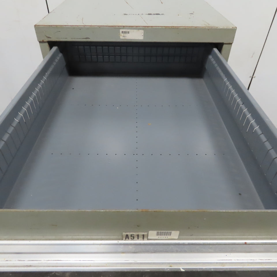 Stanley Vidmar 8 Drawer Small Parts Tools Storage Shop Cabinet 22.5" x 28" x 59"