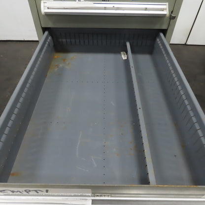 Stanley Vidmar 8 Drawer Small Parts Tools Storage Shop Cabinet 22.5" x 28" x 59"