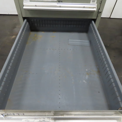 Stanley Vidmar 8 Drawer Small Parts Tools Storage Shop Cabinet 22.5" x 28" x 59"