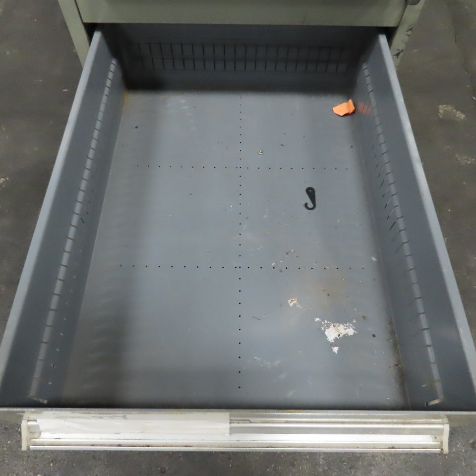 Stanley Vidmar 8 Drawer Small Parts Tools Storage Shop Cabinet 22.5" x 28" x 59"