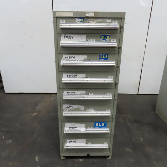 Stanley Vidmar 8 Drawer Small Parts Tools Storage Shop Cabinet 22.5" x 28" x 59"
