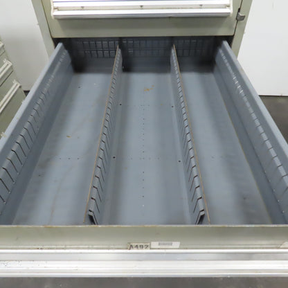 Stanley Vidmar 8 Drawer Small Parts Tools Storage Shop Cabinet 22.5" x 28" x 59"