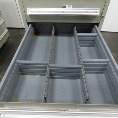 Stanley Vidmar 8 Drawer Small Parts Tools Storage Shop Cabinet 22.5" x 28" x 59"