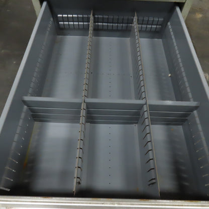 Stanley Vidmar 8 Drawer Small Parts Tools Storage Shop Cabinet 22.5" x 28" x 59"