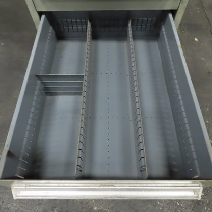 Stanley Vidmar 8 Drawer Small Parts Tools Storage Shop Cabinet 22.5" x 28" x 59"