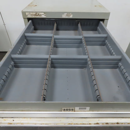 Stanley Vidmar 8 Drawer Small Parts Tools Storage Shop Cabinet 22.5" x 28" x 59"