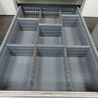 Stanley Vidmar 8 Drawer Small Parts Tools Storage Shop Cabinet 22.5" x 28" x 59"