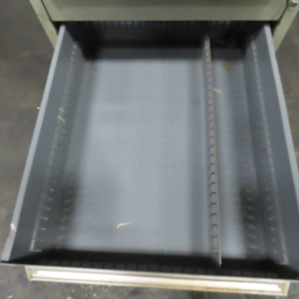 Stanley Vidmar 8 Drawer Small Parts Tools Storage Shop Cabinet 22.5" x 28" x 59"