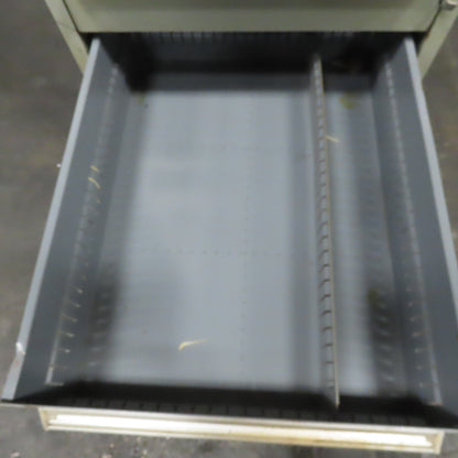 Stanley Vidmar 8 Drawer Small Parts Tools Storage Shop Cabinet 22.5" x 28" x 59"