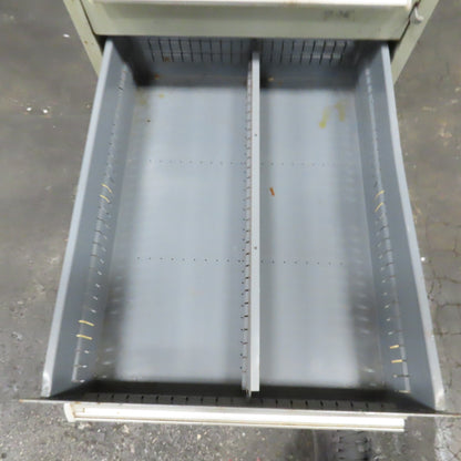 Stanley Vidmar 8 Drawer Small Parts Tools Storage Shop Cabinet 22.5" x 28" x 59"