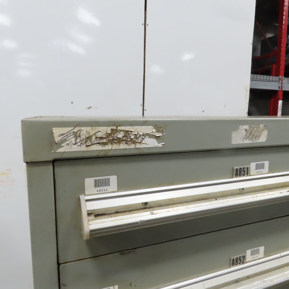 Stanley Vidmar 8 Drawer Small Parts Tools Storage Shop Cabinet 22.5" x 28" x 59"