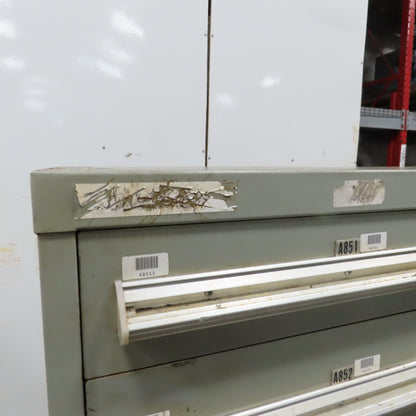 Stanley Vidmar 8 Drawer Small Parts Tools Storage Shop Cabinet 22.5" x 28" x 59"