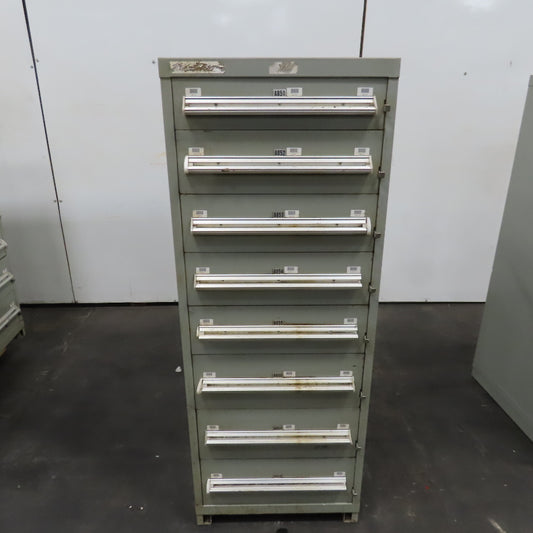 Stanley Vidmar 8 Drawer Small Parts Tools Storage Shop Cabinet 22.5" x 28" x 59"