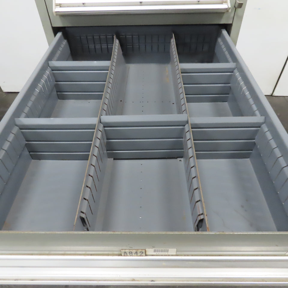 Stanley Vidmar 8 Drawer Small Parts Tools Storage Shop Cabinet 22.5" x 28" x 59"
