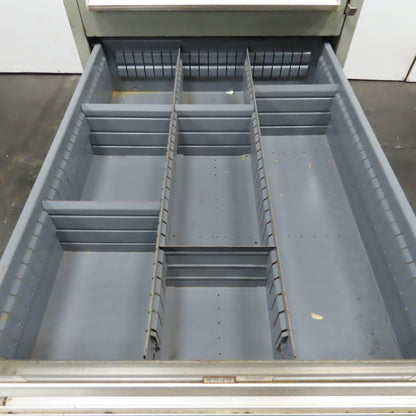 Stanley Vidmar 8 Drawer Small Parts Tools Storage Shop Cabinet 22.5" x 28" x 59"