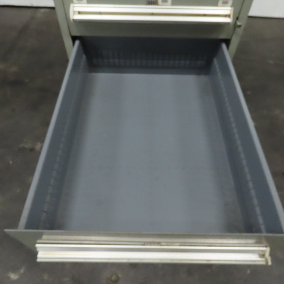 Stanley Vidmar 8 Drawer Small Parts Tools Storage Shop Cabinet 22.5" x 28" x 59"