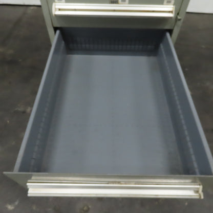 Stanley Vidmar 8 Drawer Small Parts Tools Storage Shop Cabinet 22.5" x 28" x 59"