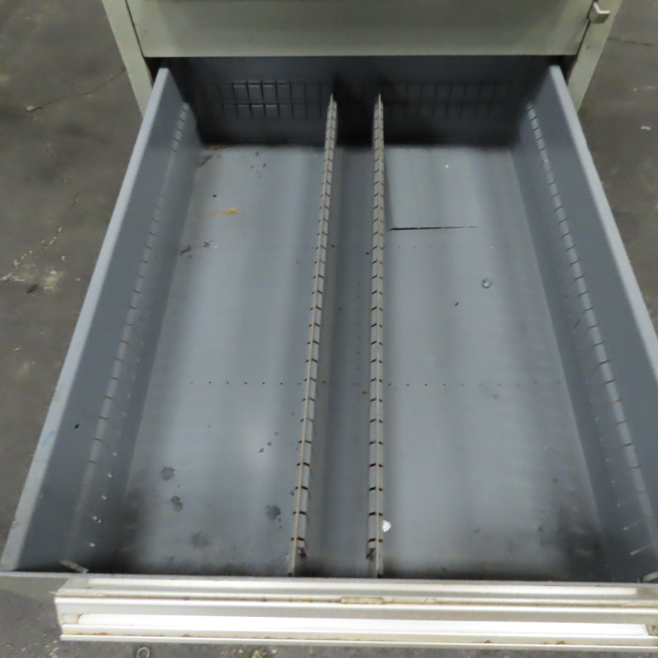 Stanley Vidmar 8 Drawer Small Parts Tools Storage Shop Cabinet 22.5" x 28" x 59"