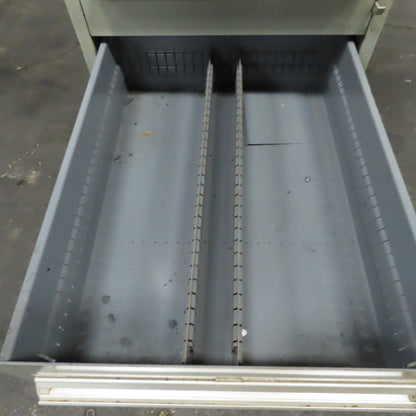 Stanley Vidmar 8 Drawer Small Parts Tools Storage Shop Cabinet 22.5" x 28" x 59"