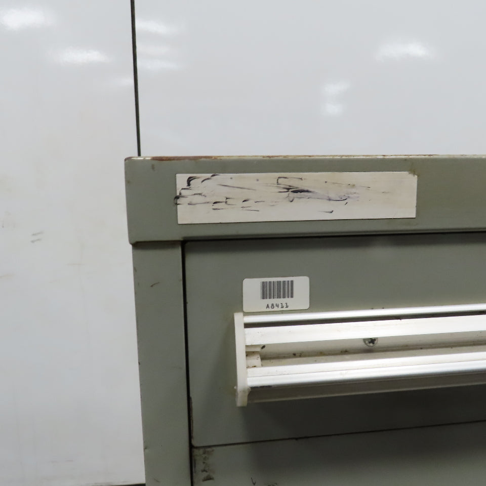 Stanley Vidmar 8 Drawer Small Parts Tools Storage Shop Cabinet 22.5" x 28" x 59"