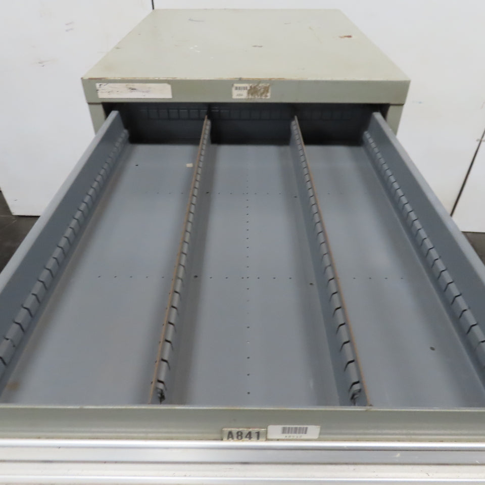 Stanley Vidmar 8 Drawer Small Parts Tools Storage Shop Cabinet 22.5" x 28" x 59"