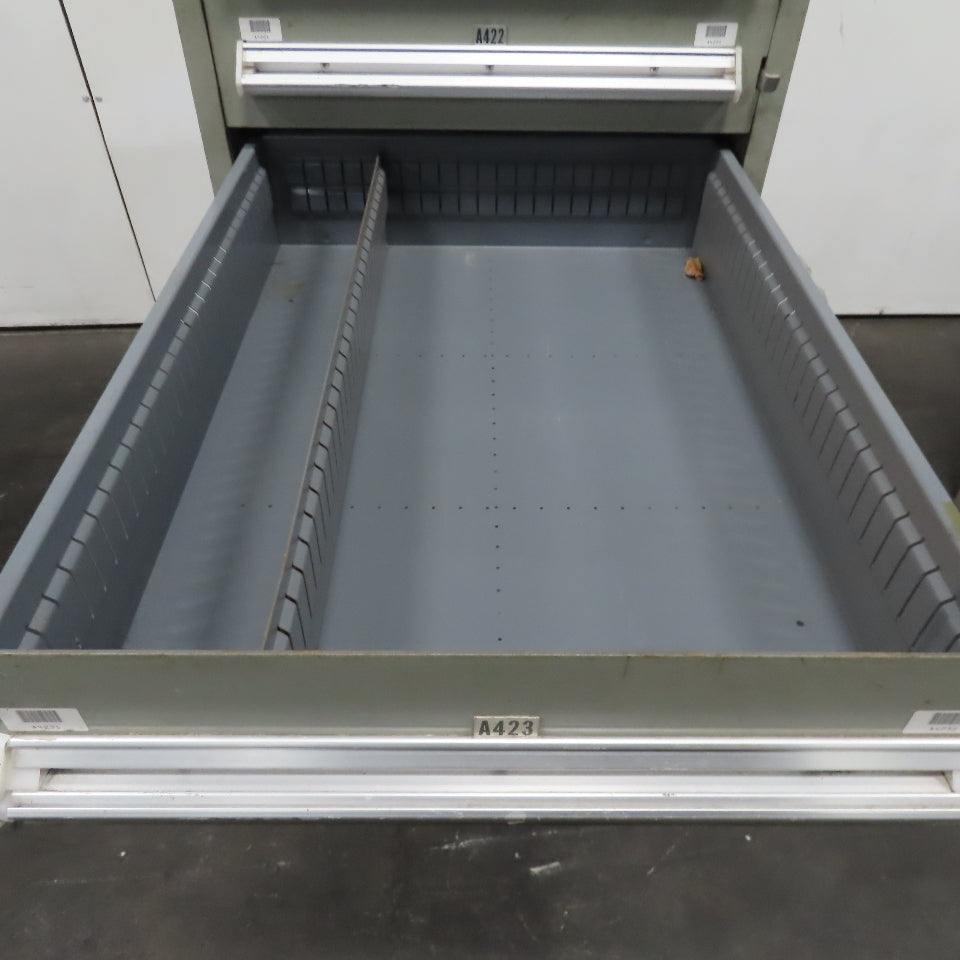 Stanley Vidmar 7 Drawer Small Parts Tools Storage Shop Cabinet 22.5" x 28" x 59"