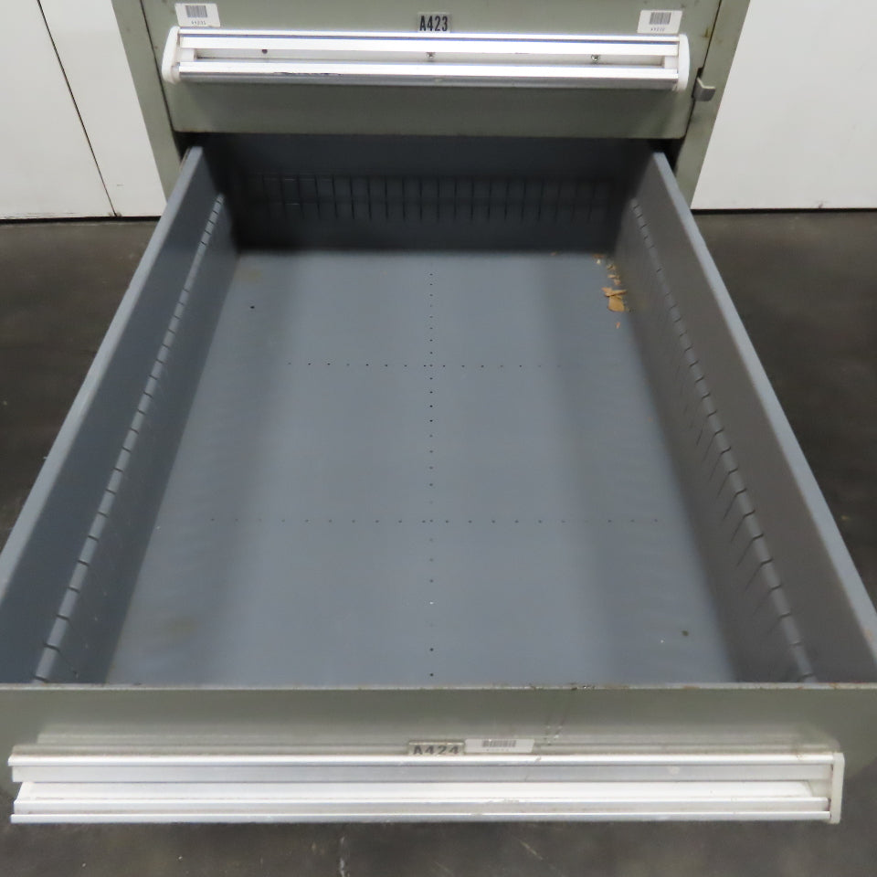 Stanley Vidmar 7 Drawer Small Parts Tools Storage Shop Cabinet 22.5" x 28" x 59"