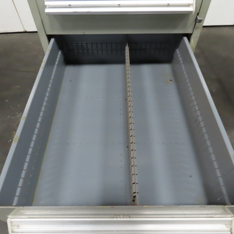 Stanley Vidmar 7 Drawer Small Parts Tools Storage Shop Cabinet 22.5" x 28" x 59"