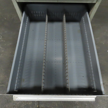 Stanley Vidmar 7 Drawer Small Parts Tools Storage Shop Cabinet 22.5" x 28" x 59"