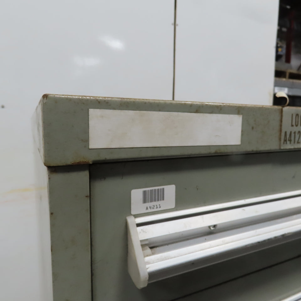 Stanley Vidmar 7 Drawer Small Parts Tools Storage Shop Cabinet 22.5" x 28" x 59"