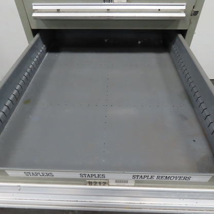 Stanley Vidmar 7 Drawer Small Parts Tools Storage Shop Cabinet 22.5" x 28" x 59"