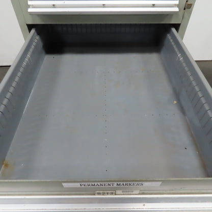 Stanley Vidmar 7 Drawer Small Parts Tools Storage Shop Cabinet 22.5" x 28" x 59"