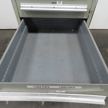 Stanley Vidmar 7 Drawer Small Parts Tools Storage Shop Cabinet 22.5" x 28" x 59"