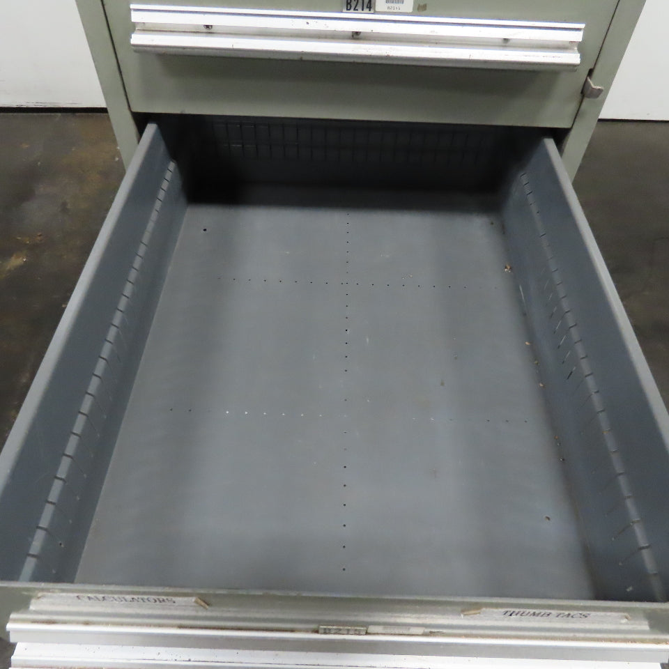 Stanley Vidmar 7 Drawer Small Parts Tools Storage Shop Cabinet 22.5" x 28" x 59"