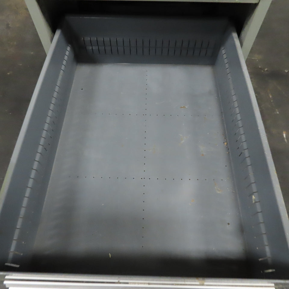 Stanley Vidmar 7 Drawer Small Parts Tools Storage Shop Cabinet 22.5" x 28" x 59"