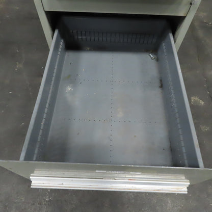 Stanley Vidmar 7 Drawer Small Parts Tools Storage Shop Cabinet 22.5" x 28" x 59"