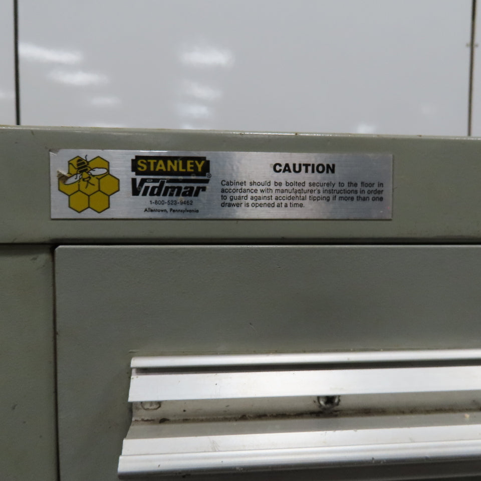 Stanley Vidmar 7 Drawer Small Parts Tools Storage Shop Cabinet 22.5" x 28" x 59"