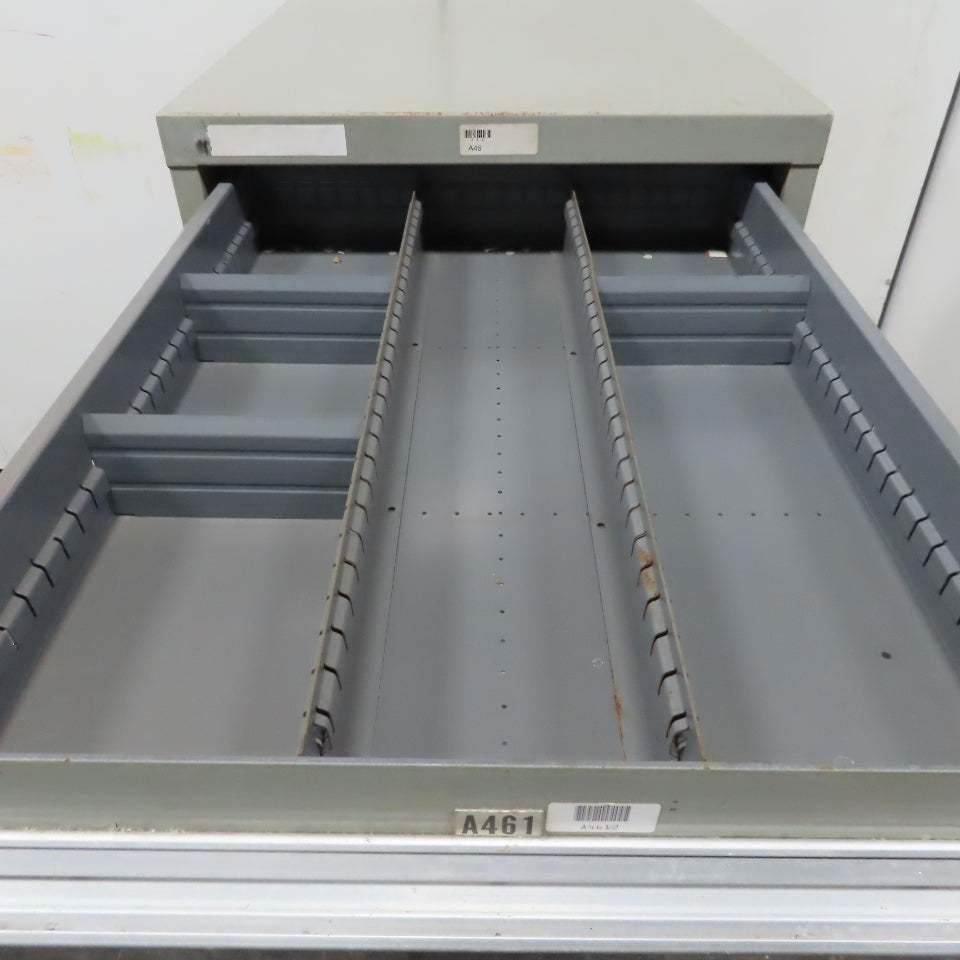 Stanley Vidmar 7 Drawer Small Parts Tools Storage Shop Cabinet 22.5" x 28" x 59"