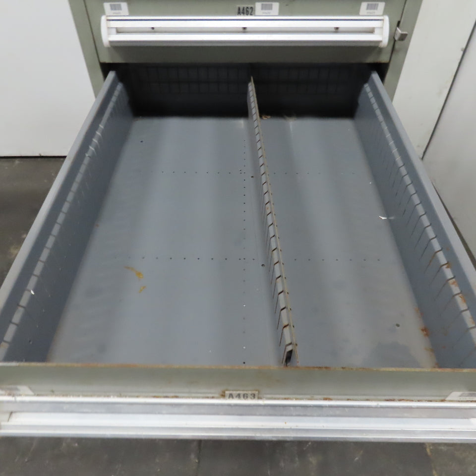 Stanley Vidmar 7 Drawer Small Parts Tools Storage Shop Cabinet 22.5" x 28" x 59"