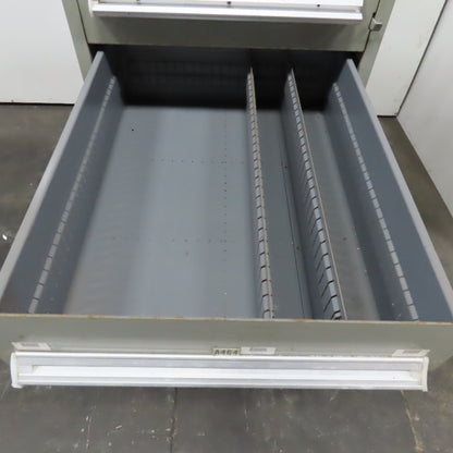 Stanley Vidmar 7 Drawer Small Parts Tools Storage Shop Cabinet 22.5" x 28" x 59"